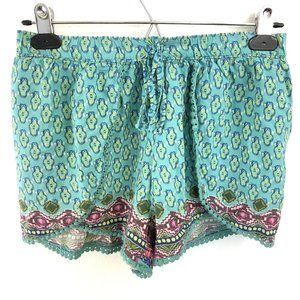 Hollister Teal and Blue Boho Shorts